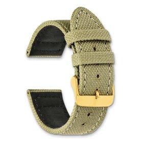 DEBEER DEBEER TAN CANVAS/LEATHER GOLD BUCKLE