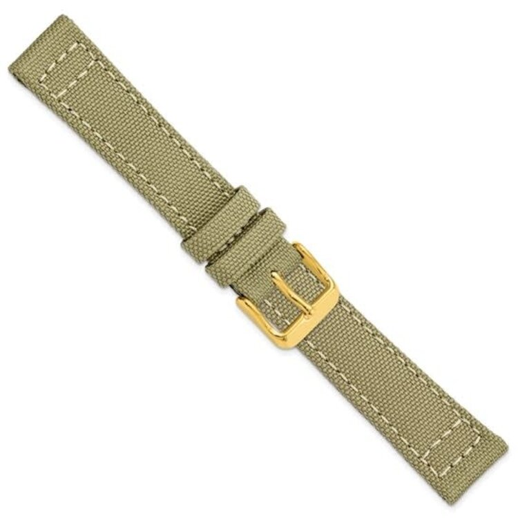 DEBEER DEBEER TAN CANVAS/LEATHER GOLD BUCKLE