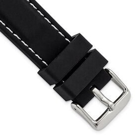 DEBEER DEBEER BLACK SMOOTH SILICONE WHITE STITCH