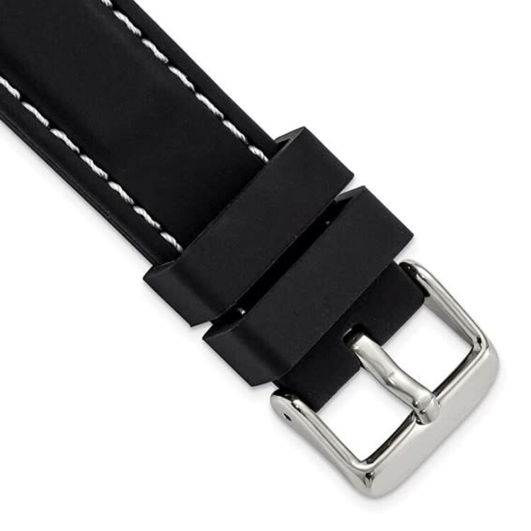 DEBEER DEBEER BLACK SMOOTH SILICONE WHITE STITCH