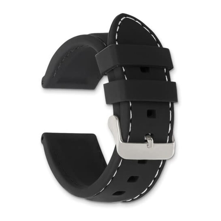 DEBEER DEBEER BLACK SMOOTH SILICONE WHITE STITCH