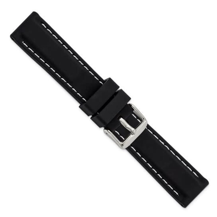DEBEER DEBEER BLACK SMOOTH SILICONE WHITE STITCH