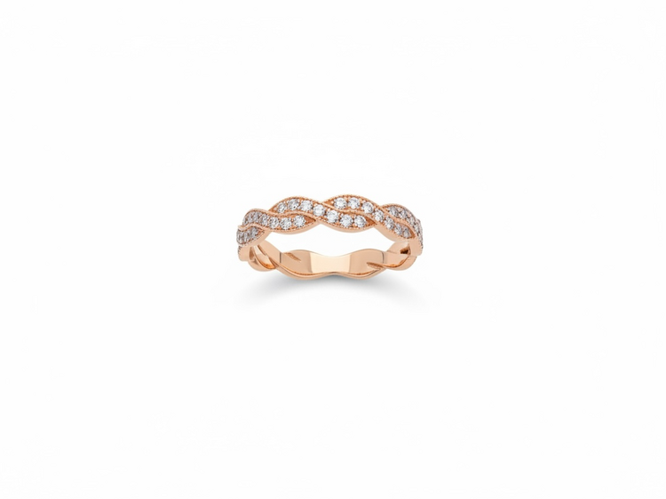 PRIMA NY (Y)14K .30DI ROSE GOLD RING WITH NATURAL DIAMONDS