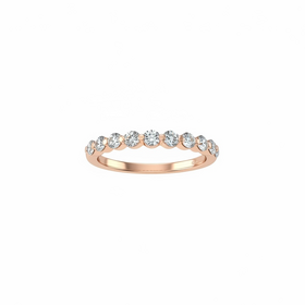 PRIMA NY (Y)14K .40DI VS2 G ROSE GOLD RING WITH NATURAL ROUND DIAMONDS