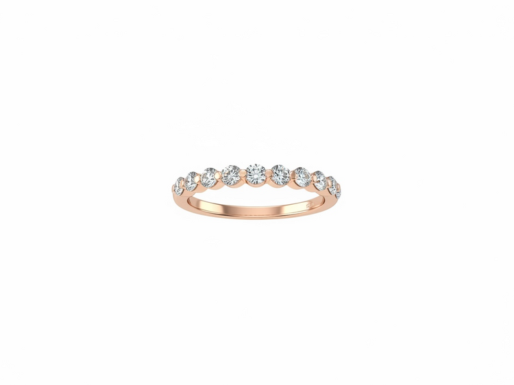 PRIMA NY (Y)14K .40DI VS2 G ROSE GOLD RING WITH NATURAL ROUND DIAMONDS