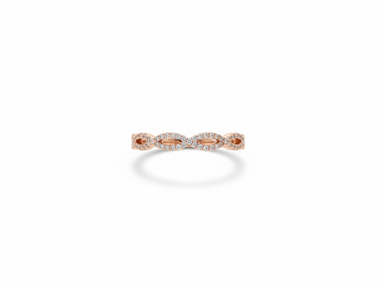 PRIMA NY (Y)14K .30DI ROSE GOLD NATURAL DIAMOND RING
