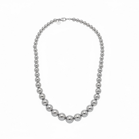 TIFFANY & CO. (R)T&CO 925 BEAD 6-10MM GRADUATED 17” LONG TIFFANY & CO. NECKLACE