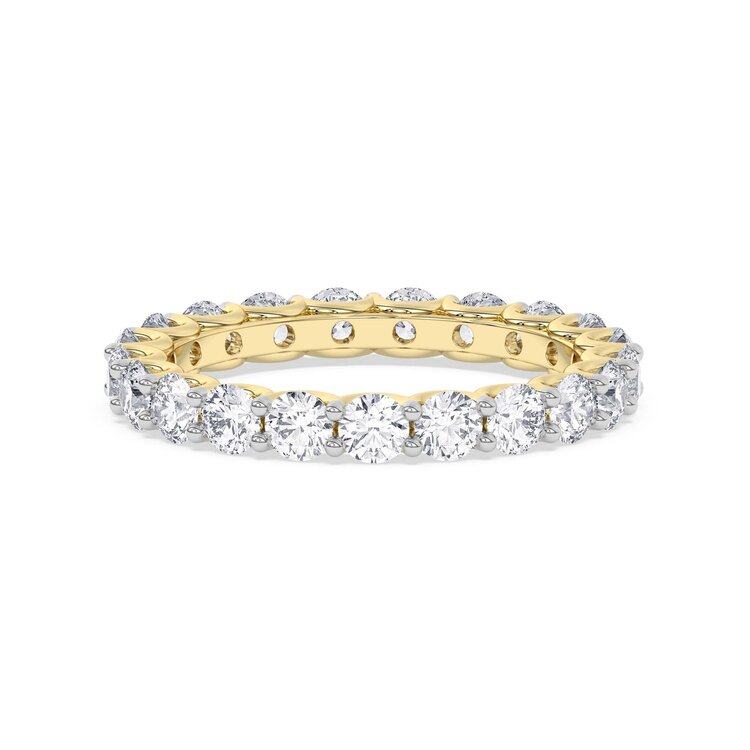 (Y)14KY LG 2.06TW F/VS+ LABGROWN DIAMOND ETERNITY  23 STONE  U PRONG IGI CERT# 42J978452507 YELLOW GOLD BAND