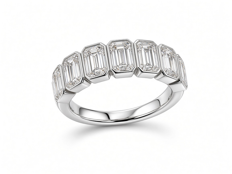 META JEWELRY (Y)14K 2.21LG BEZEL SET LAB GRON DIAMND RING IN W14K WHITE GOLD