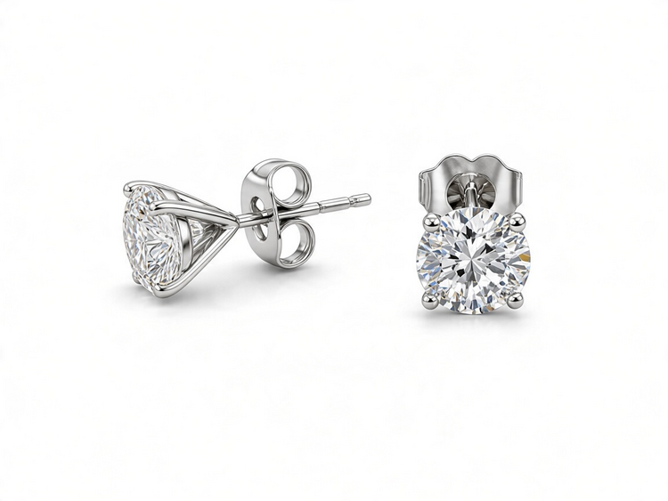 DS DESIGN INC. (Y)14K 2.14CT MARTINI PRONG LAB GROWN DIAMOND STUDS