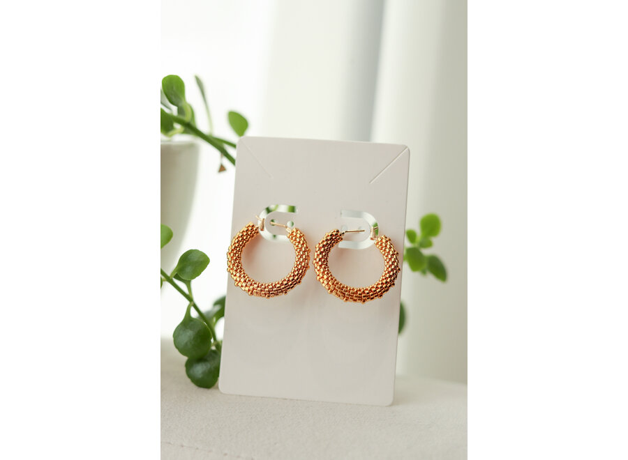 Yellow & Gold Hoop Earrings