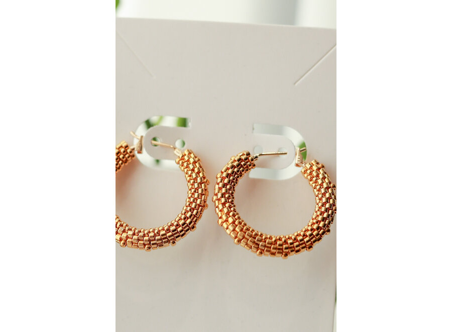 Yellow & Gold Hoop Earrings
