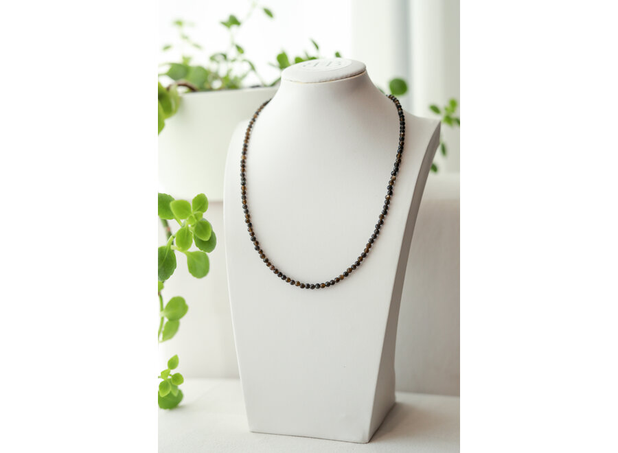 Obsidian Gold Choker Necklace