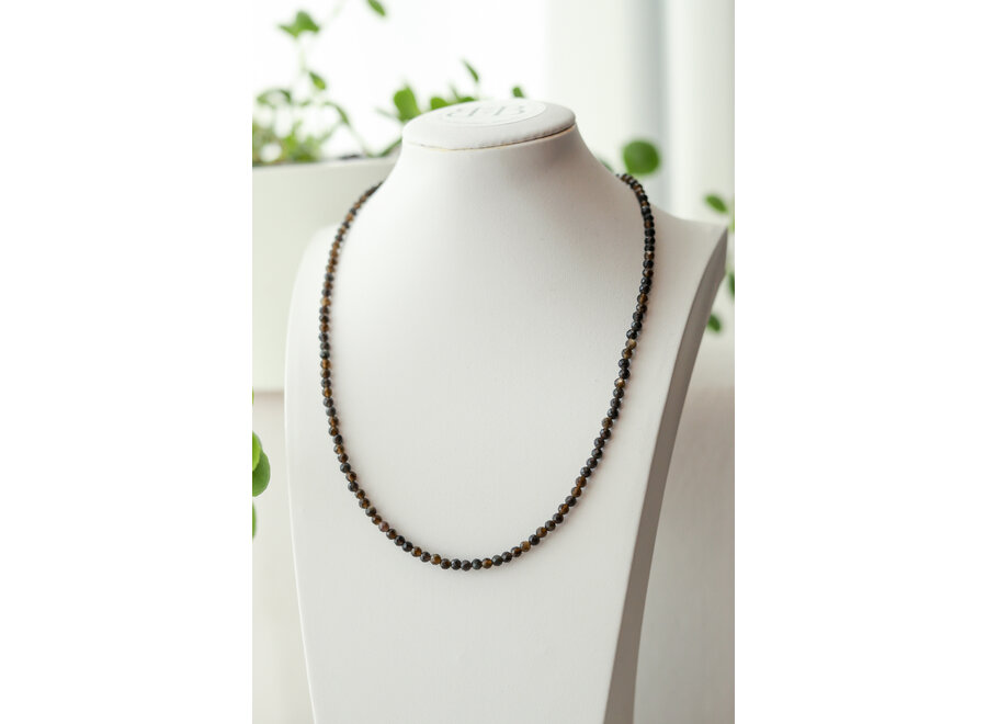 Obsidian Gold Choker Necklace