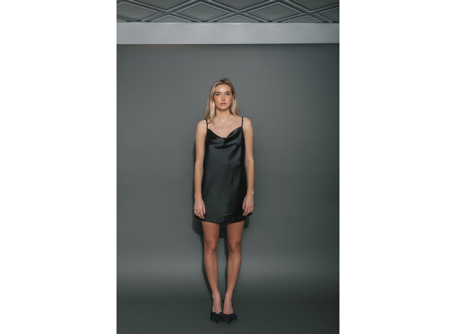 Brunette The Label Satin Mini Dress