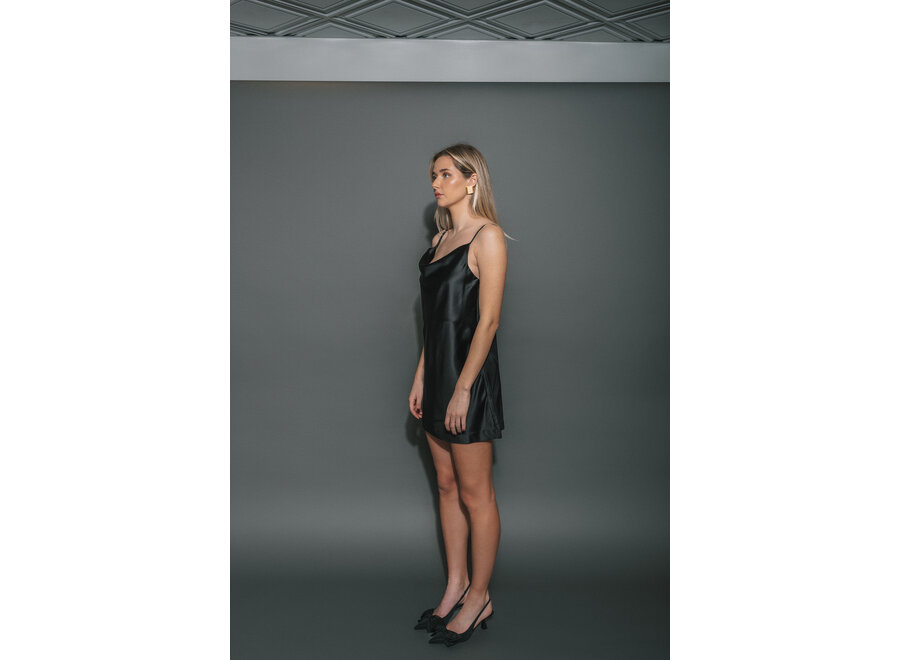 Brunette The Label Satin Mini Dress