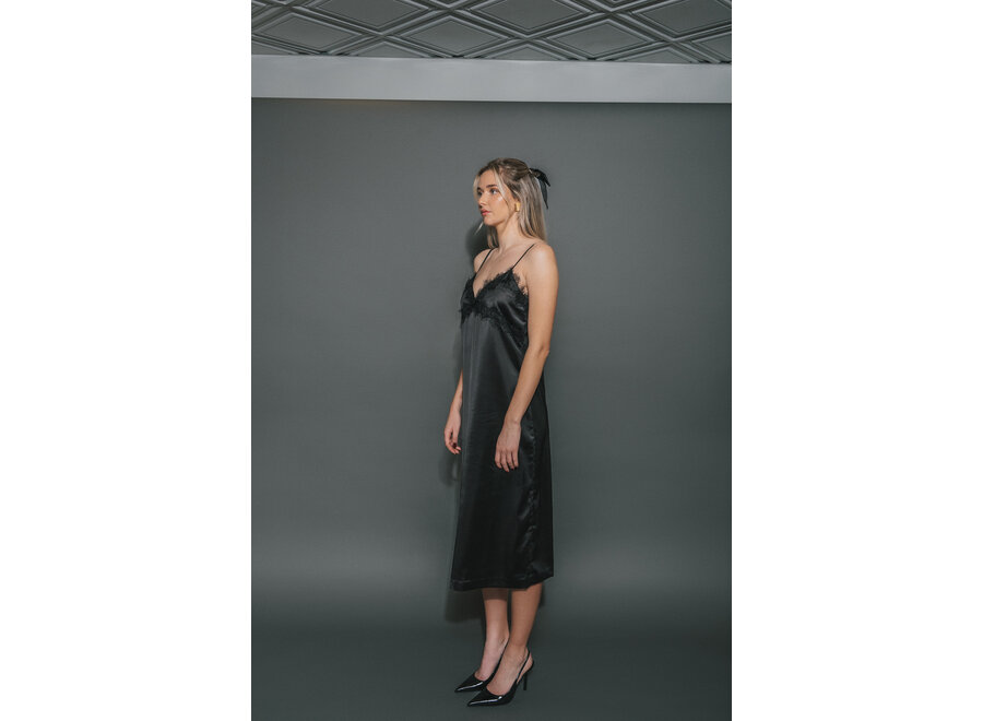Brunette The Label Satin Maxi Dress