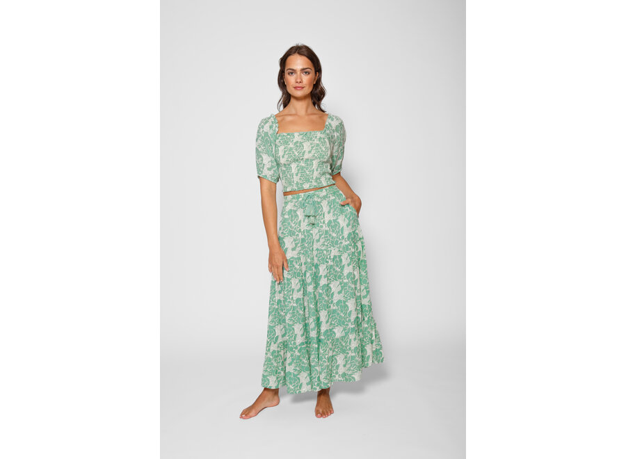 Koy Bloom Long Tiered Skirt