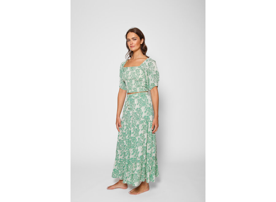 Koy Bloom Smocked Crop Top