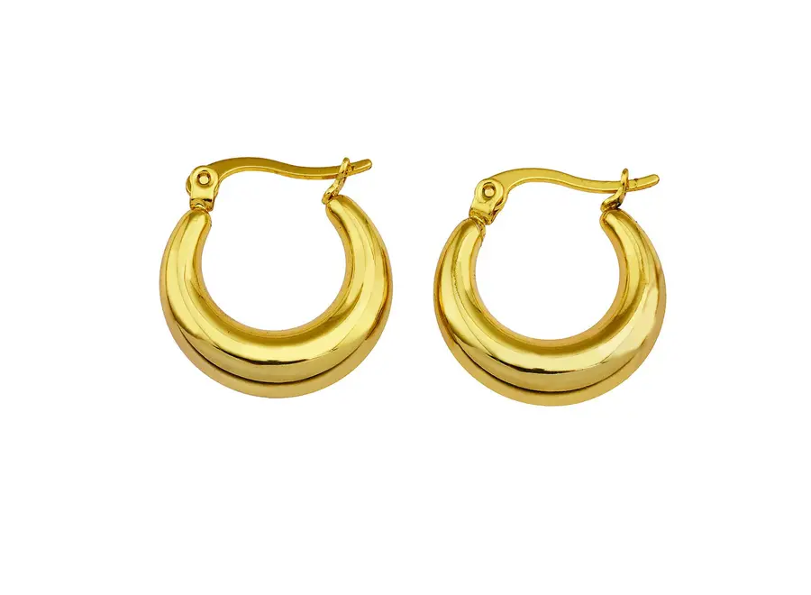 Amber Chunky Hoop Earrings