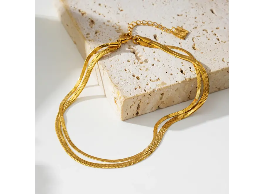 Textured 2 Layer Anklet