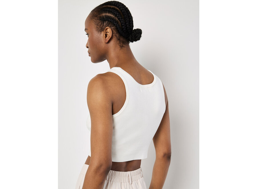 Apricot Knitted Crop Top