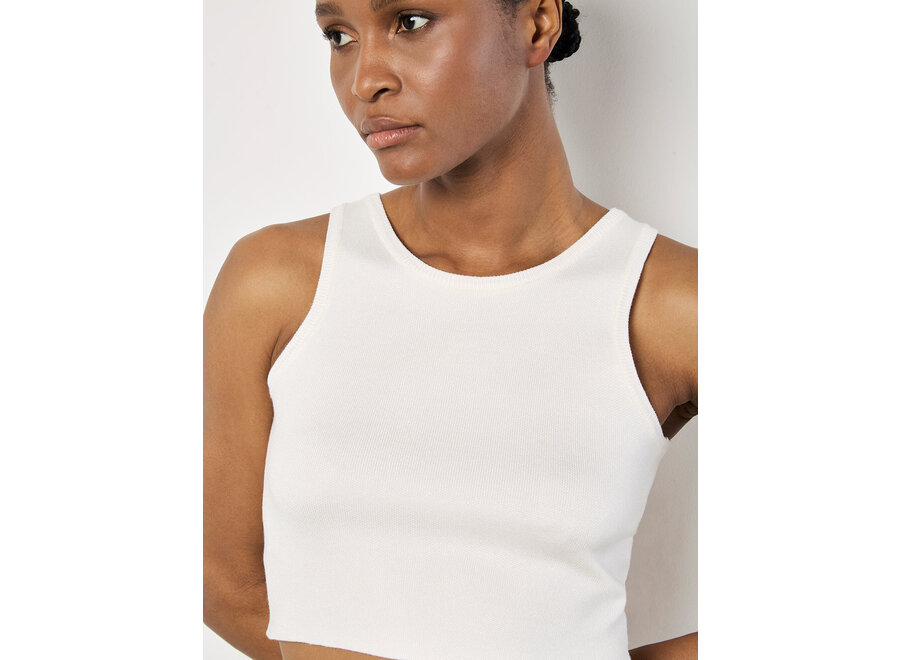 Apricot Knitted Crop Top