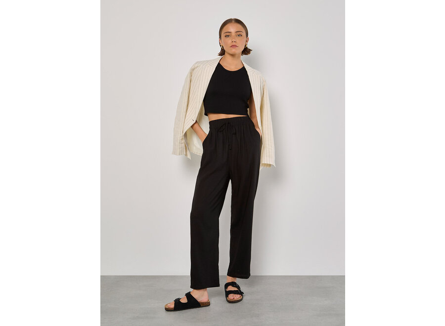 Apricot Linen Palazzo Pant