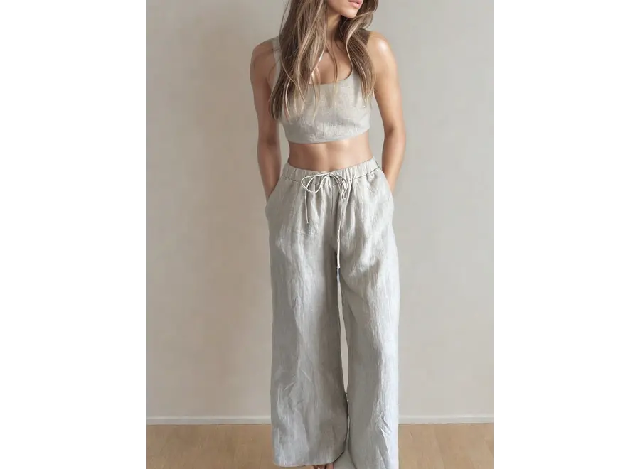 Priv Nyra Linen Straight leg Pant