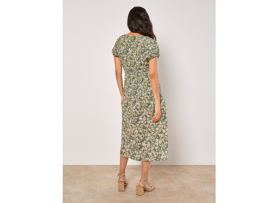 Apricot Milkmaid Dress