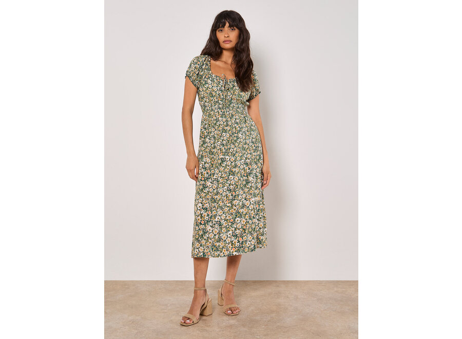 Apricot Milkmaid Dress
