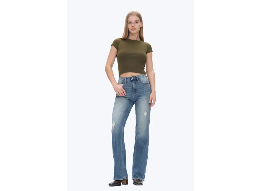 Bayeas Super High Rise Bootcut Jeans