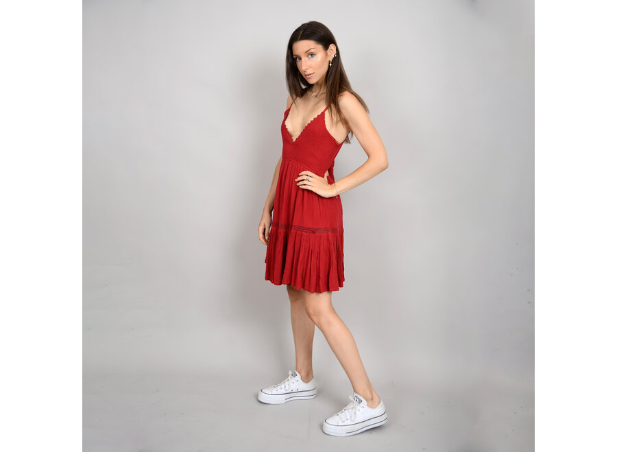 RD Style Sharyn Shirred Mini Dress