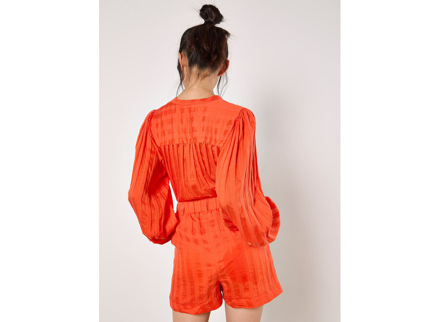 Apricot Striped Lined Shorts