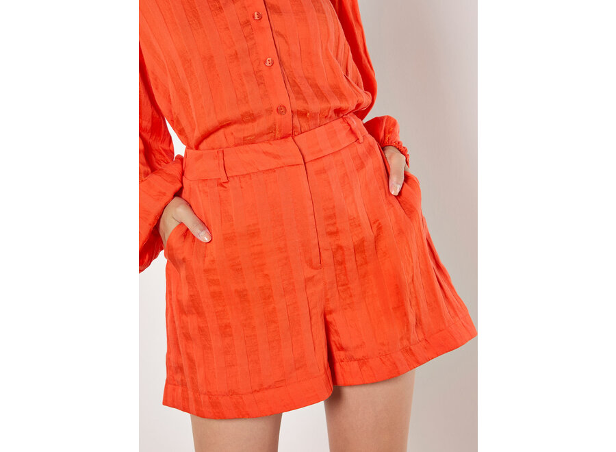 Apricot Striped Lined Shorts