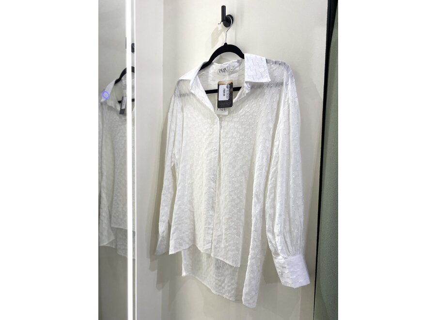 Priv Carlie Textured Button Up Top