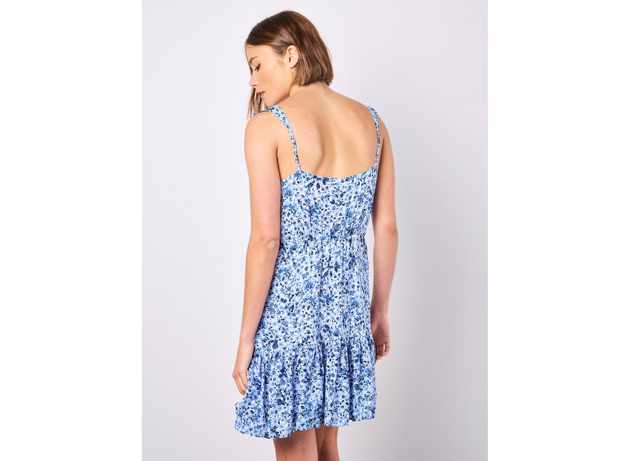 Apricot Ditsy Ruffle Mini Dress
