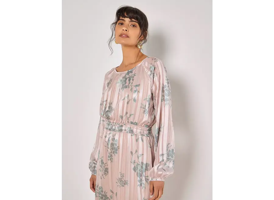 Apricot Chiffon Maxi Dress