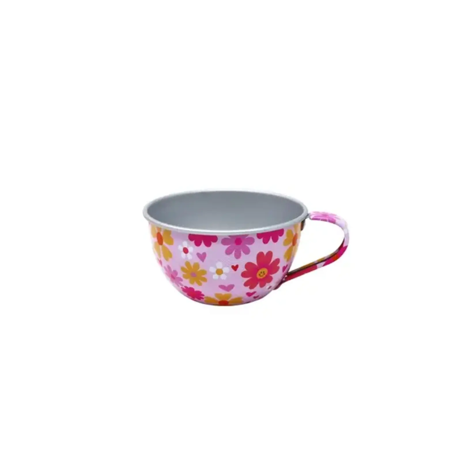 Pink Poppy Vibrant Vacation Butterfly Tea Set 6 Piece Tea Set