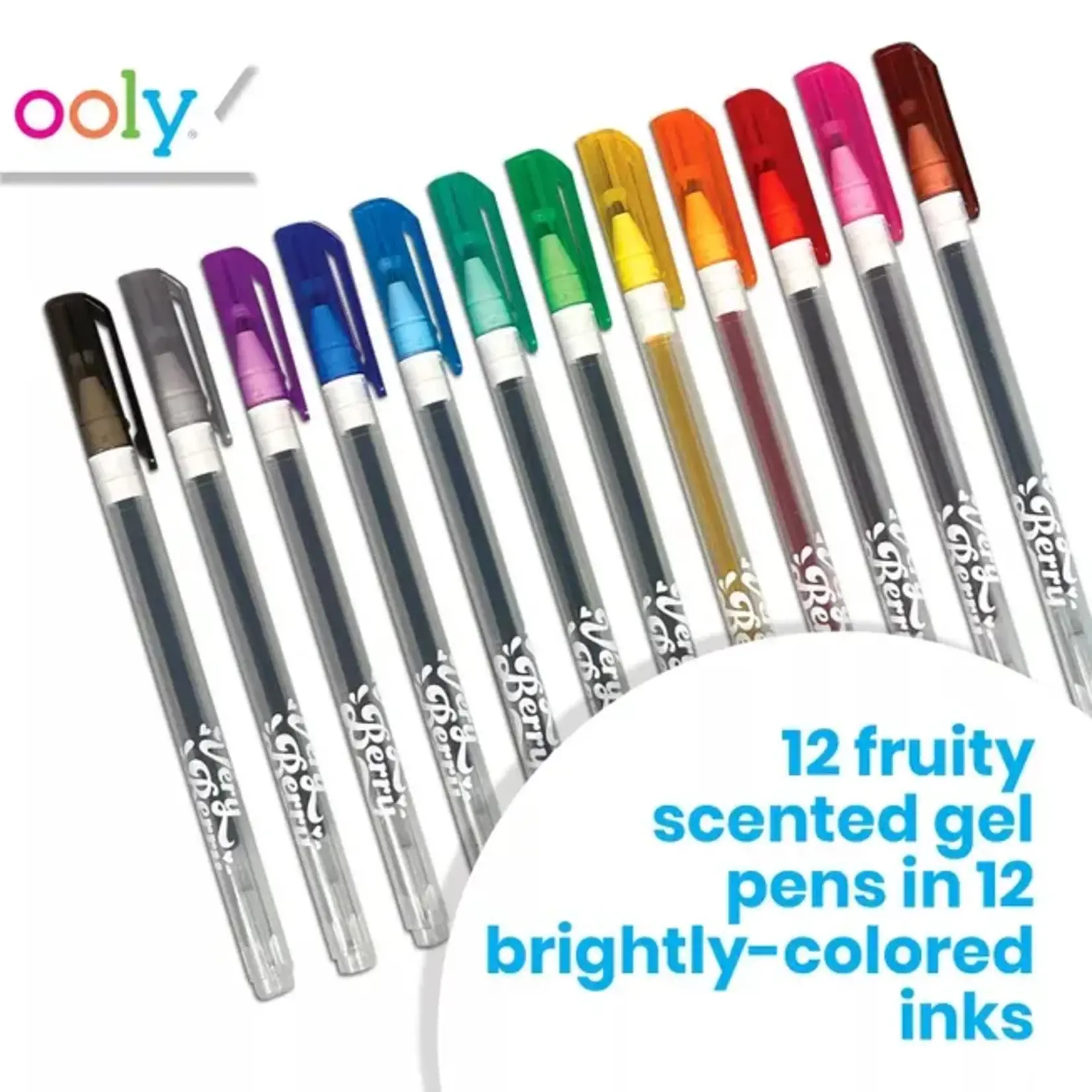 Ooly Very Berry Strawberry Scented Gel Pens 12 Pack