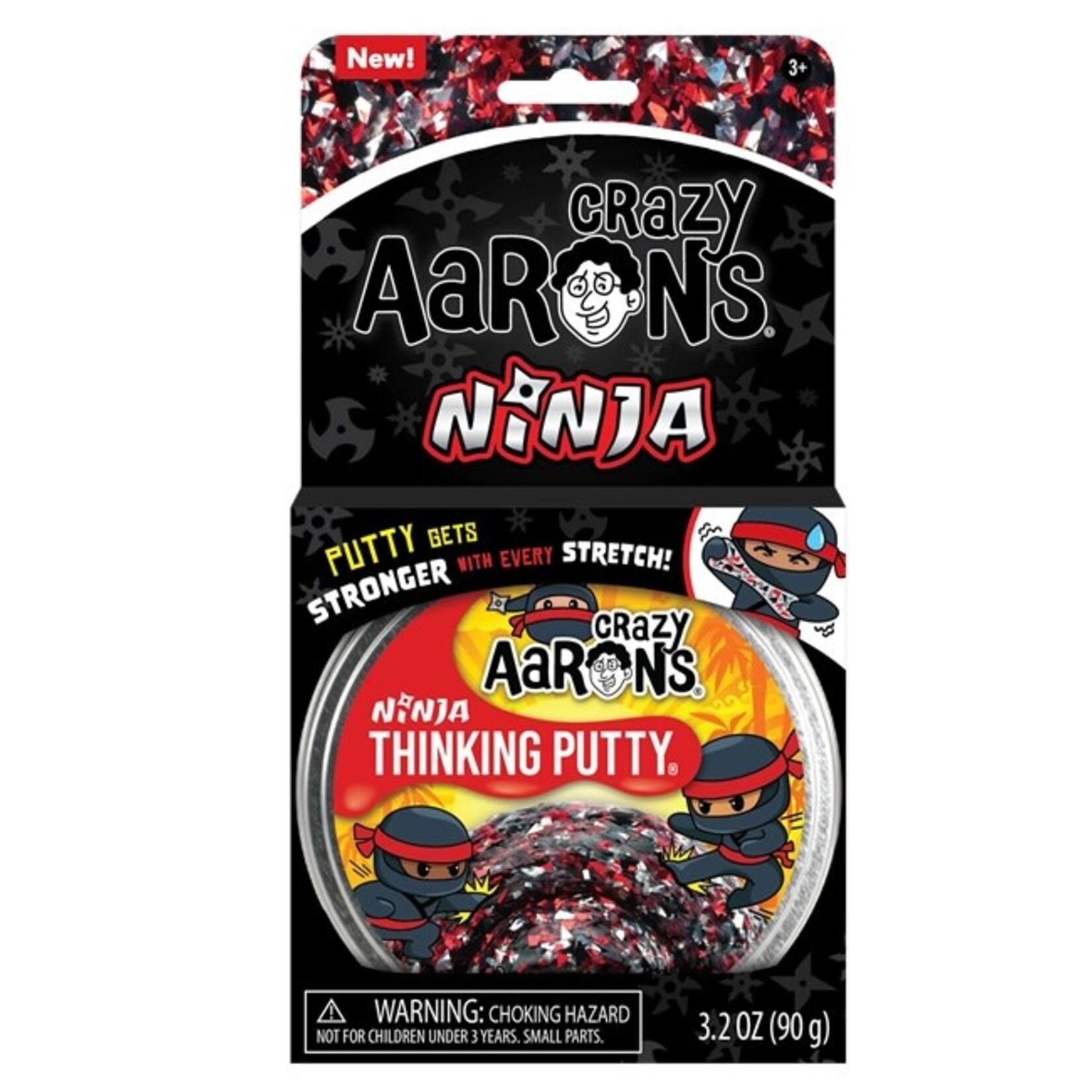 Crazy Aaron's Thinking Putty Ninja Angry Thinking Putty Tin