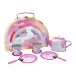 Pink Poppy Unicorn Dreamer 9 Piece Tin Tea Set