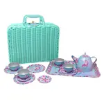 Pink Poppy Shimmering Mermaid Basket Tea Set
