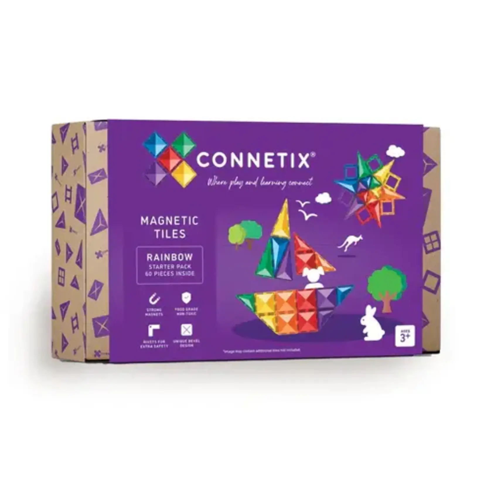 Connetix Tiles Connetix Rainbow Starter Pack 60 pc