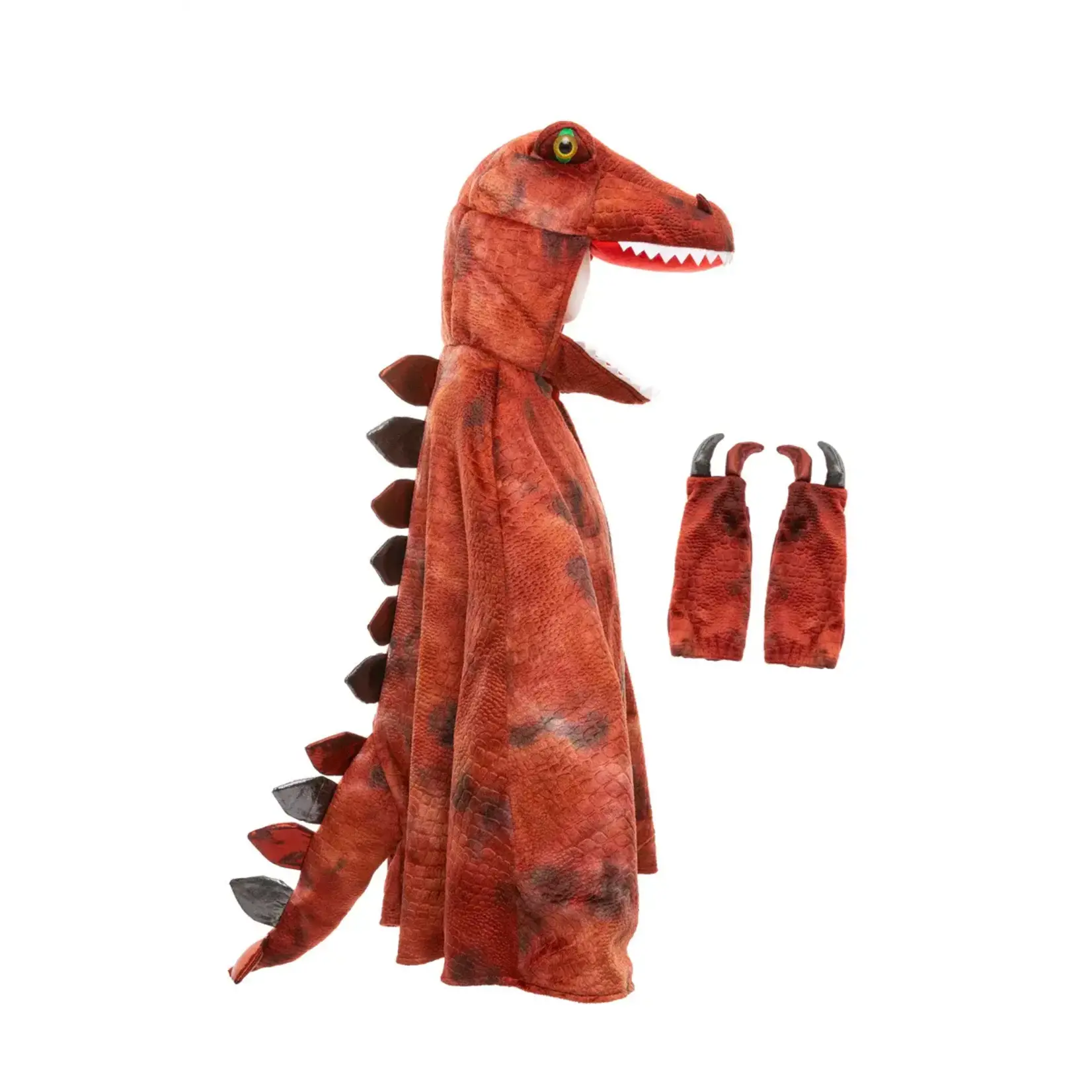 Great Pretenders Grandasaurus T-Rex Cape with Claws - Red/Black, Size 4-6