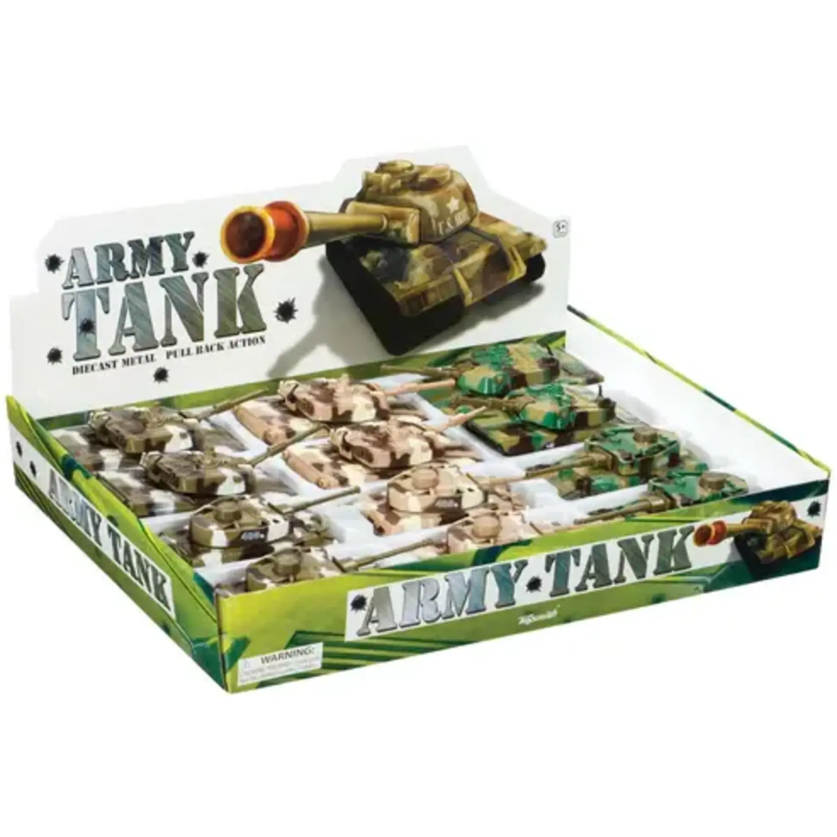 Toysmith Pull Back Army Tank