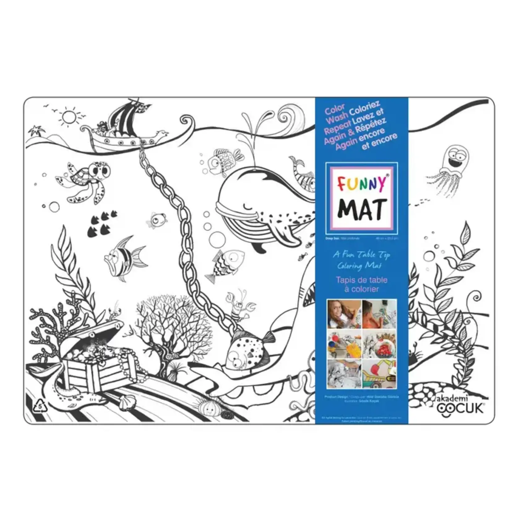 Funny Mat Table Top Coloring Mat (Detailed)