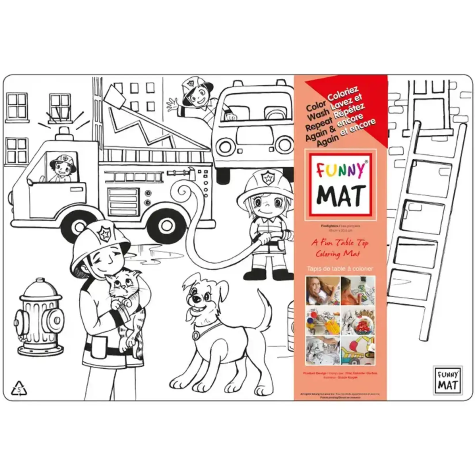 Funny Mat Table Top Coloring Mat (Detailed)