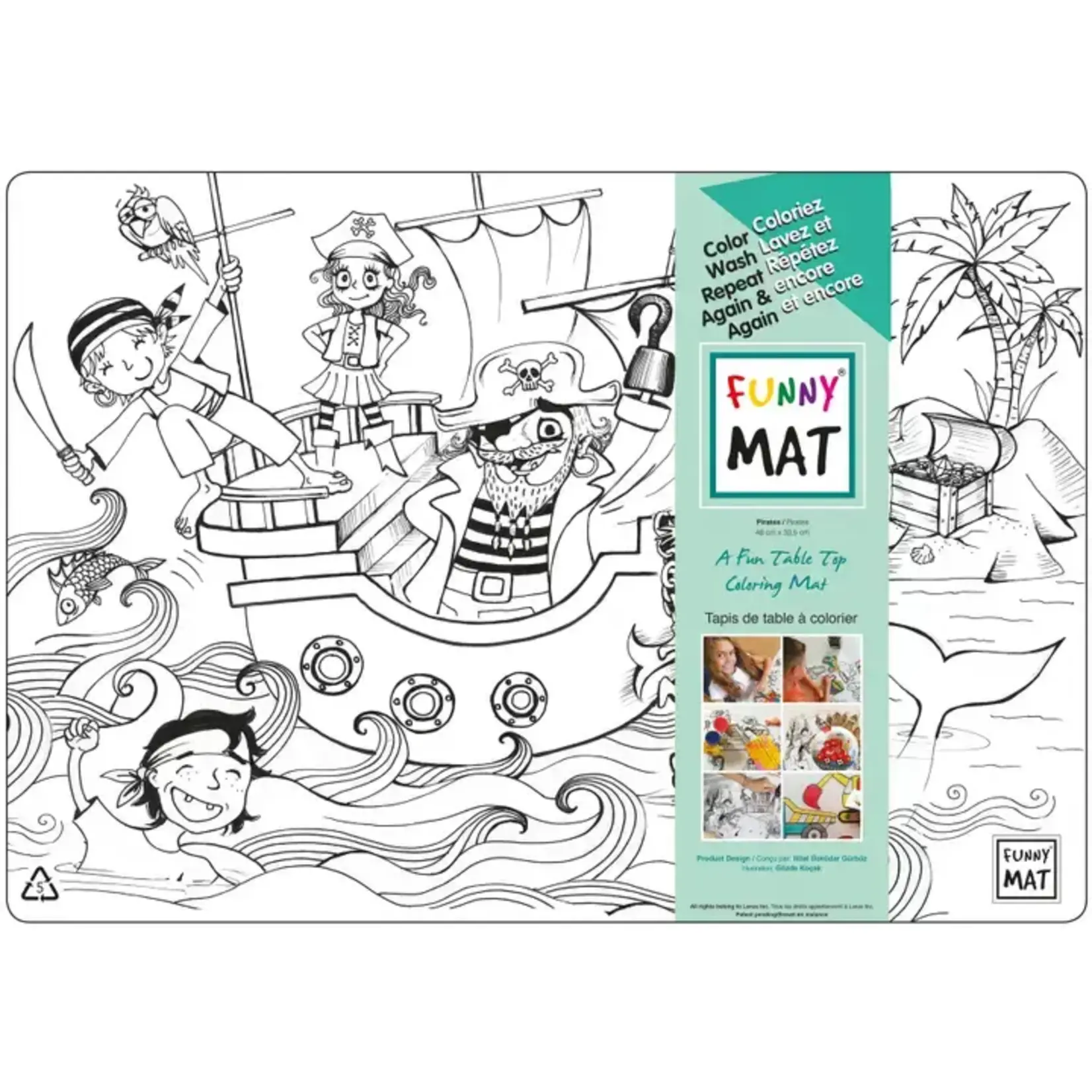 Funny Mat Table Top Coloring Mat (Detailed)