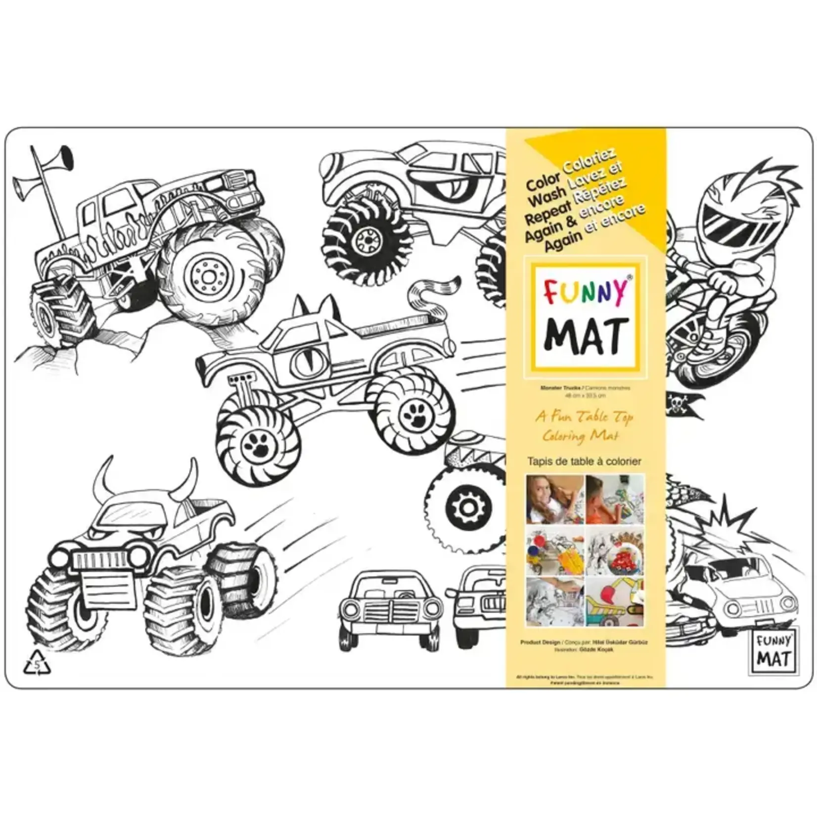 Funny Mat Table Top Coloring Mat (Beginner)